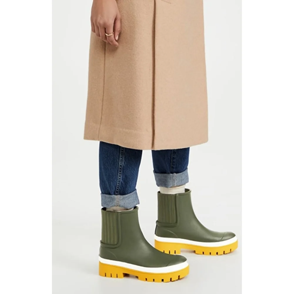 Tory Burch | Foul Weather Colorblock Lug Sole Boots in Leccio Size 7